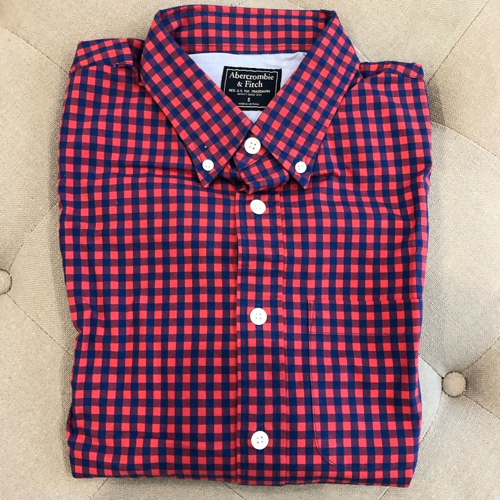 Abercrombie & Fitch Red&Blue Shirt Sz Sml